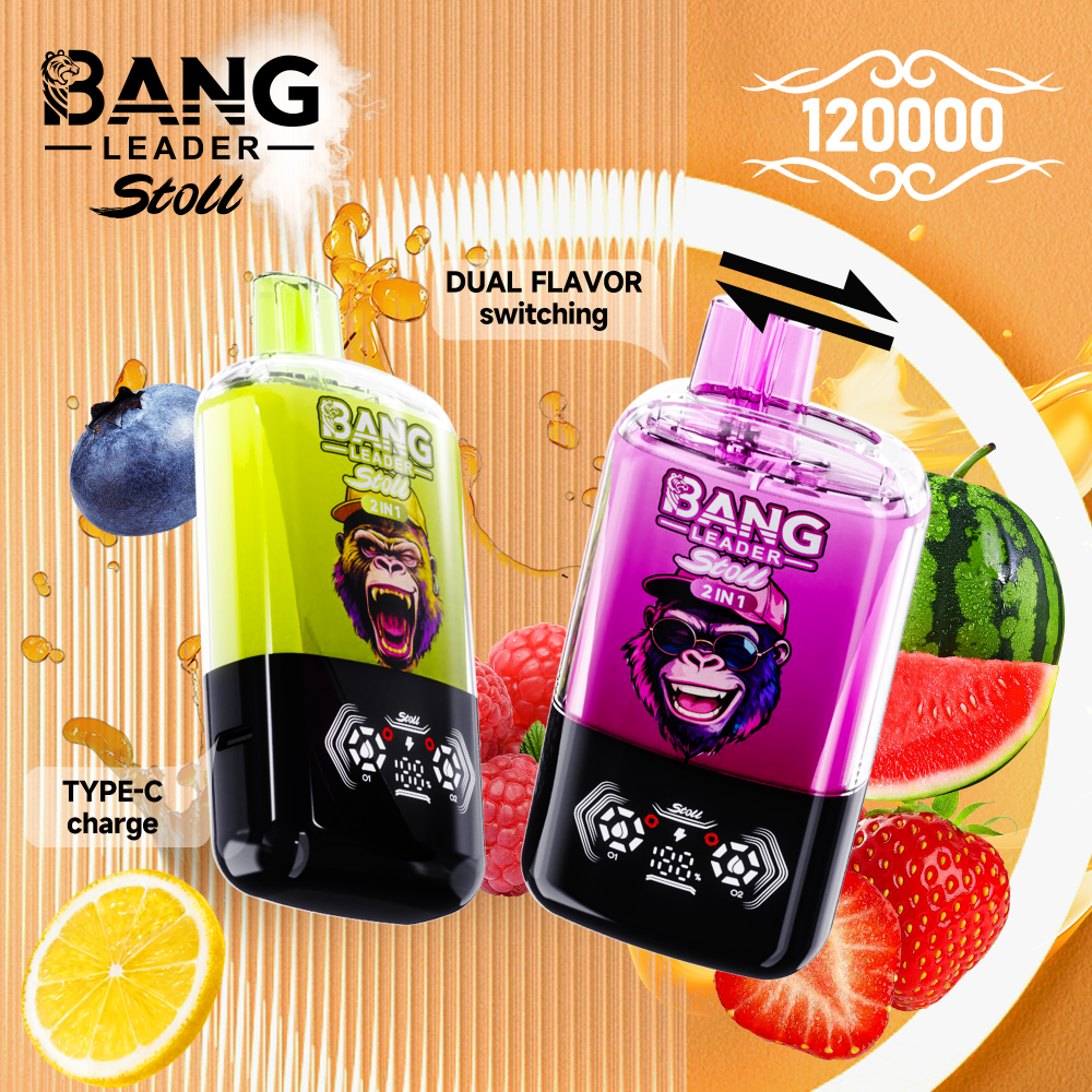 BANG LEADER 120K disposable vape BANG LEADER 120K 120000 Puffs Dual Flavor Disposable Vape Magnetic Switch Rechargeable Mesh Coil Wholesale - Image 1