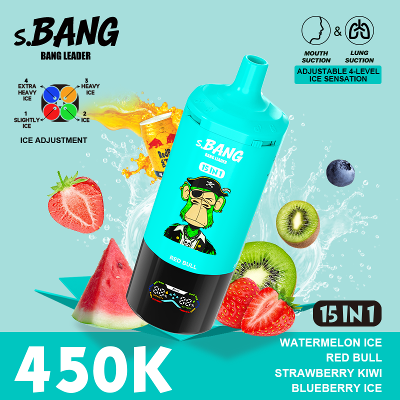 BANG LEADER 450K 450000 Puffs BANG LEADER 450K 450000 Puffs 15 in 1 Taste Disposable Vape Adjustable Ice LED Display Rechargeable Wholesale - Image 1
