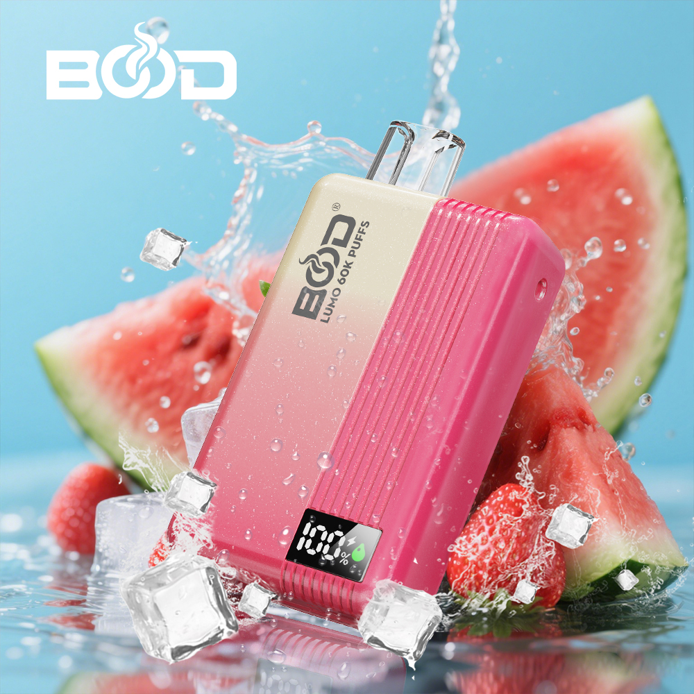 Strawberry-Watermelon-Ice BOOD LUMO 60K 60000 Puffs Disposable Vape Rechargeable - Image 1