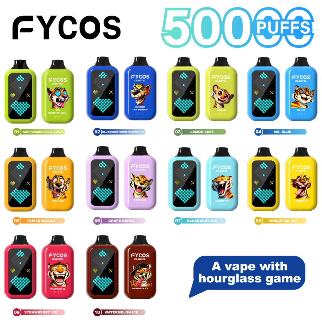 FYCOS Player 50K – 50,000 Puffs Disposable Vape with Dual Mesh Coil & LED Display