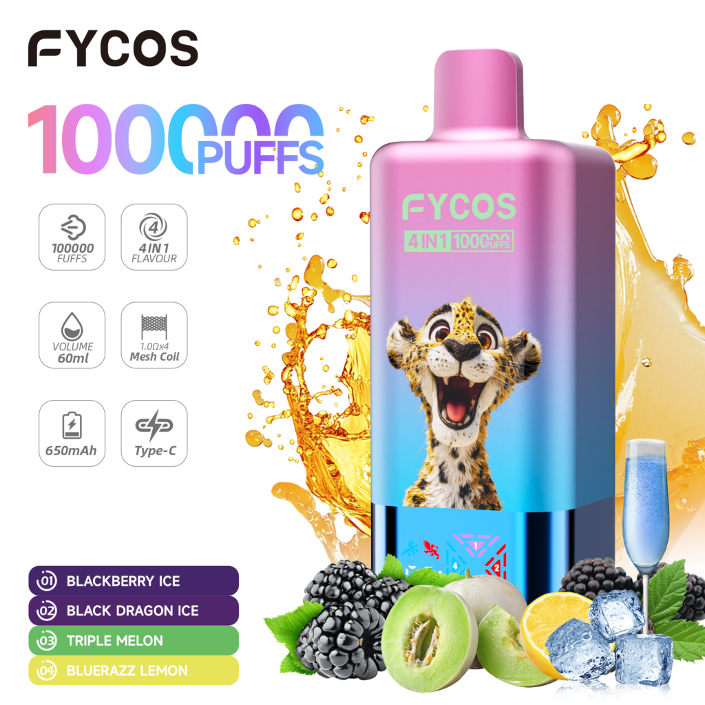 FYCOS 100K – 100000 Puffs Quad Flavor Disposable Vape Wholesale EU