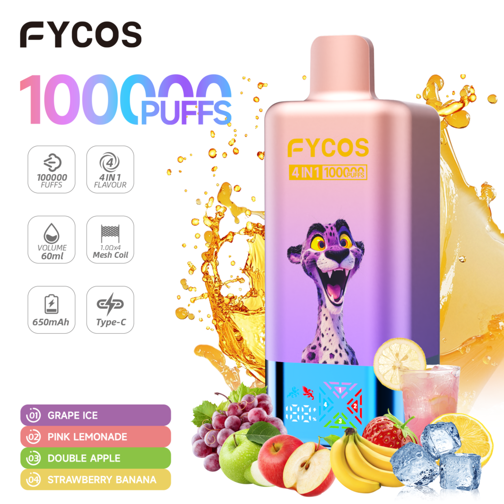 FYCOS 100K – 100000 Puffs Quad Flavor Disposable Vape Wholesale EU