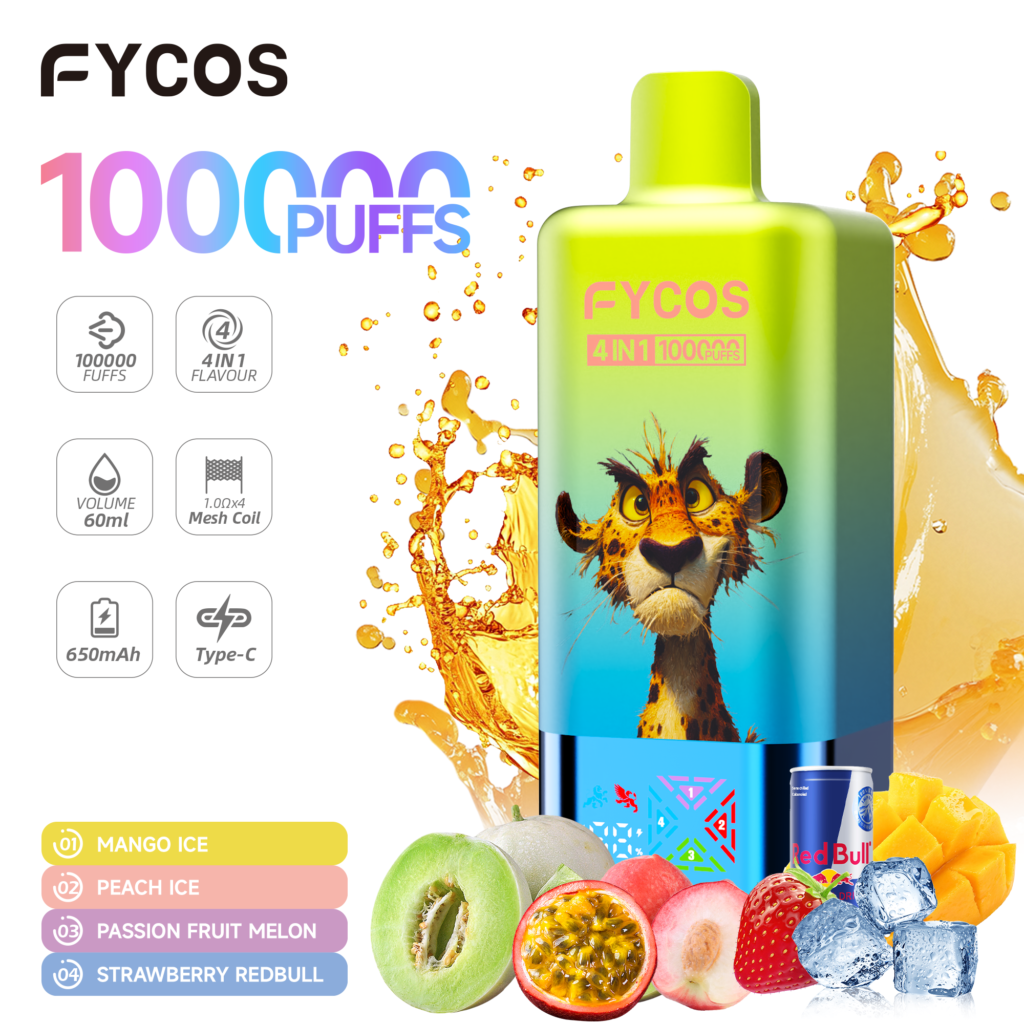 FYCOS 100K – 100000 Puffs Quad Flavor Disposable Vape Wholesale EU