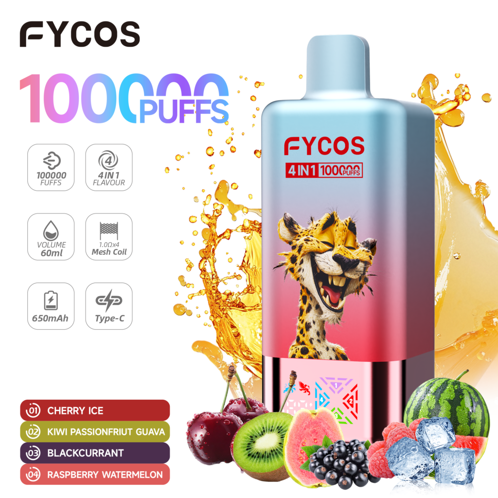 FYCOS 100K – 100000 Puffs Quad Flavor Disposable Vape Wholesale EU