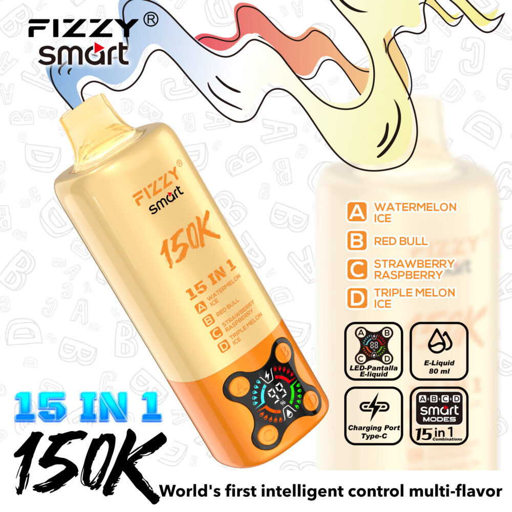 Fizzy 150K Puff Fizzy smart 150K 15in1 Disposable Vape EU Wholesale - Image 1